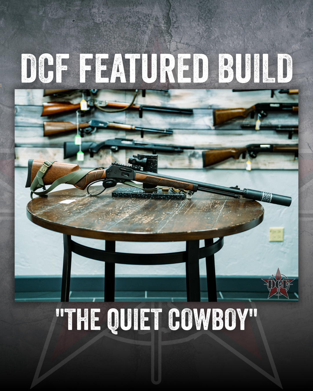 DCF Guns custom build – The Quiet Cowboy, a wood-stock lever-action rifle