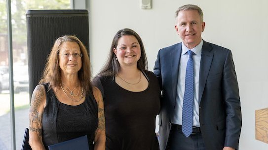 Richelle L. Wagner, Lillian Basom ’08, and F&M President Andrew Rich