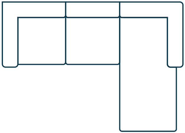 a white rectangular corner sofa icon a white rectangular corner sofa icon