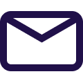 a white envelope on a red circle
