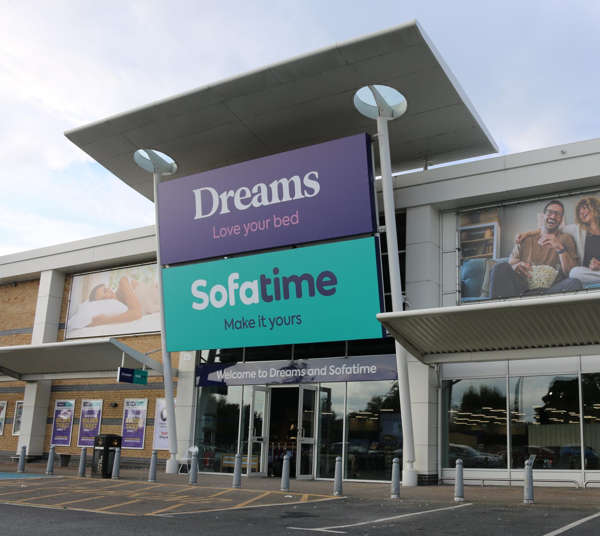 a store front with signs and advertisements