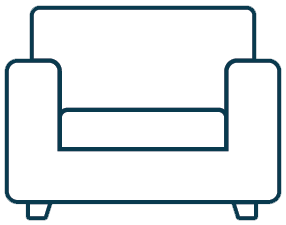 a white chair icon a white chair icon