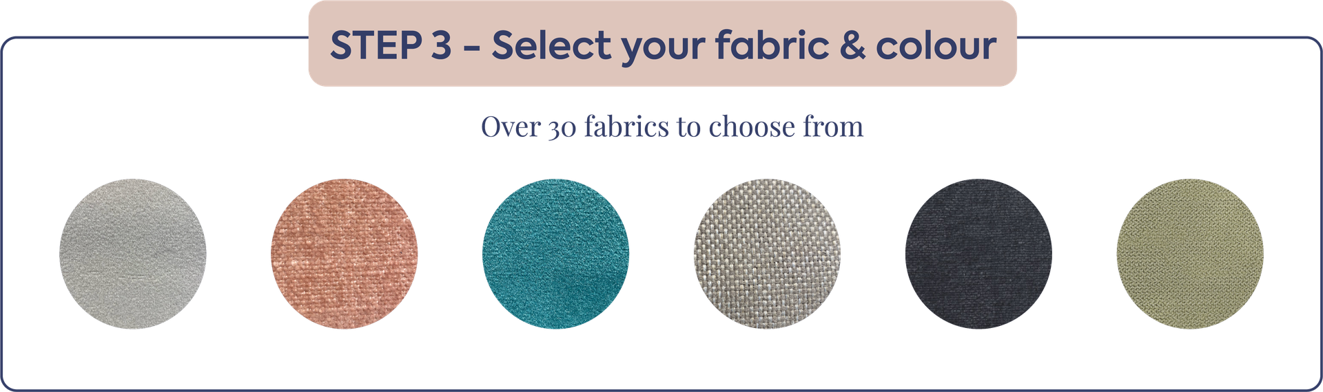 grid showing how to select fabric and colour options grid showing how to select fabric and colour options