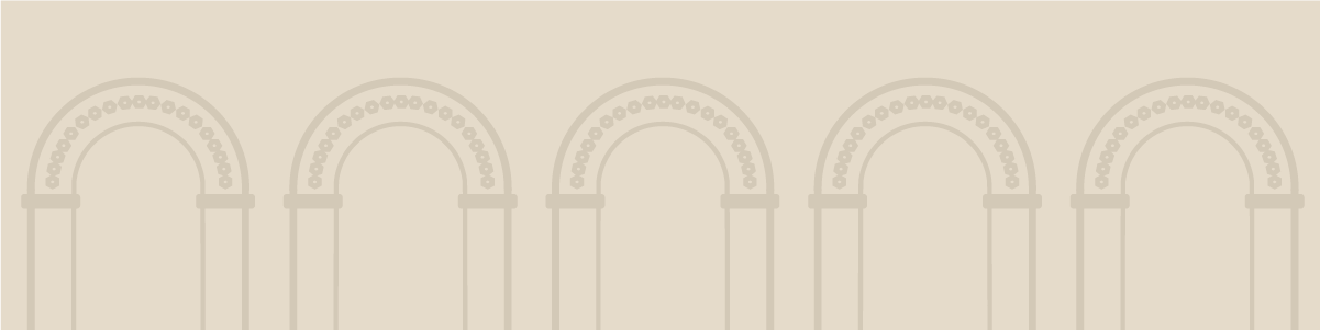 Decorative illustration of Lovett Hall arches
