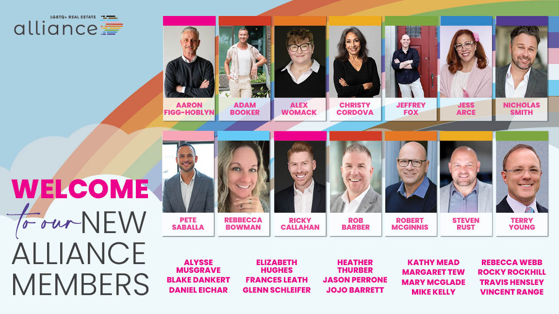 New LGBTQ+ Real Estate Alliance members joining in May 2026