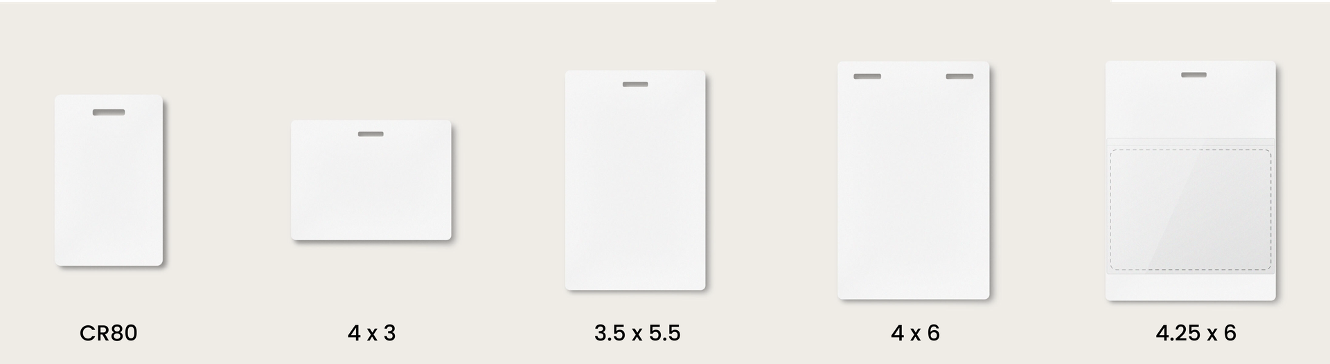 Common Custom Event Badge Sizes