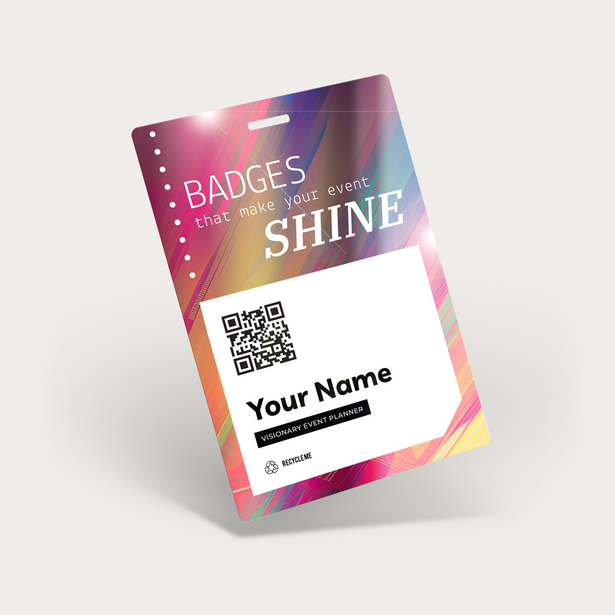Event badges with Metallic Ink