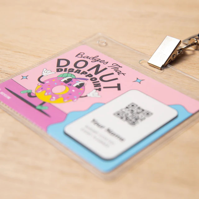 Plastic name badge holders