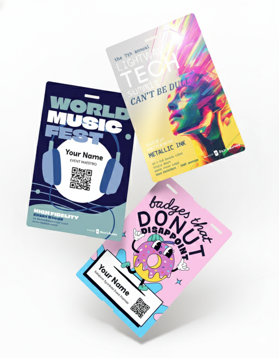 Best event name badges compatible with Whova users. 