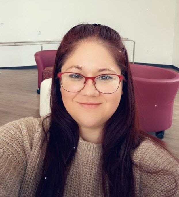 Linda Landeros takes a victorious selfie at SVCC after passing her final subject exam.