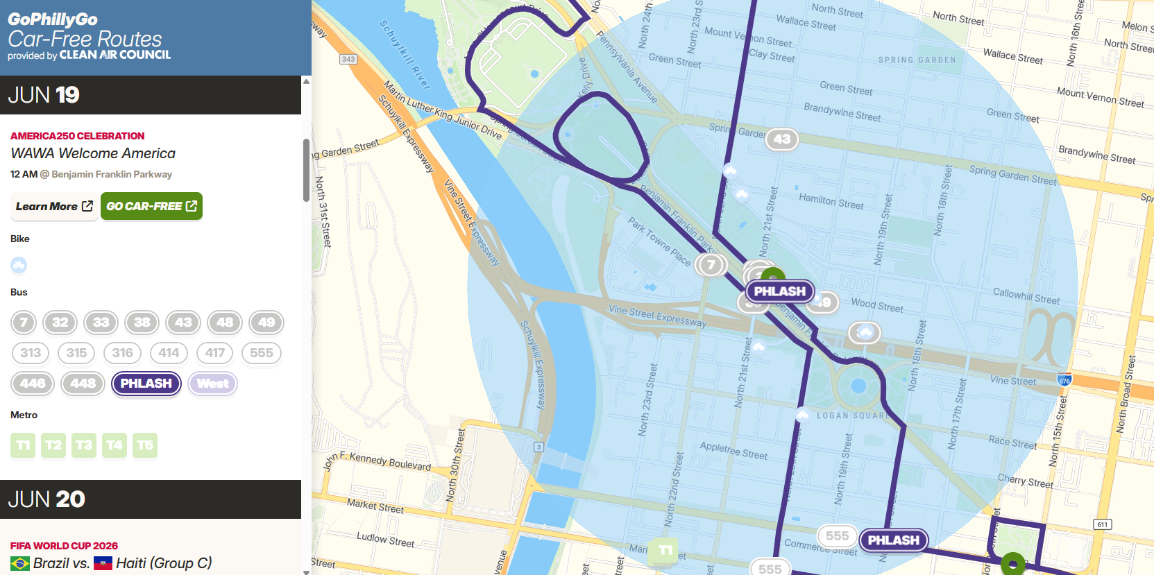 Get to FIFA and America250 Events Without Driving