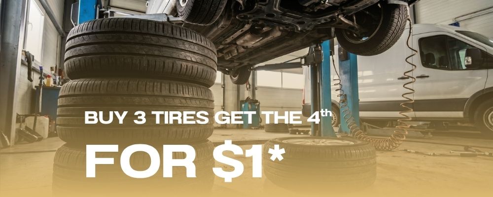 Buy 3 Tires, Get The 4th For $1
