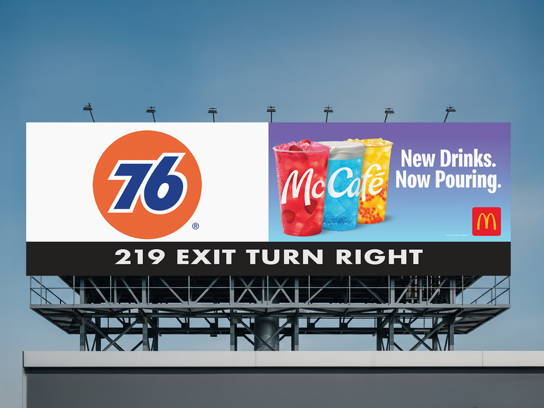 Mcdonalds / 76 Gas Billboard