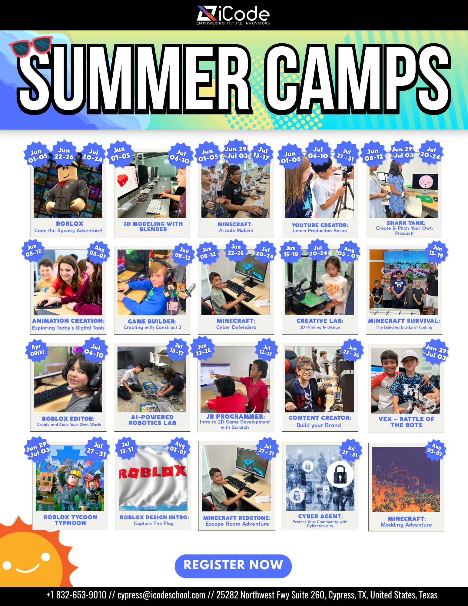 Cypress Summer Camp 2026 Sign-up Day - iCode Cypress