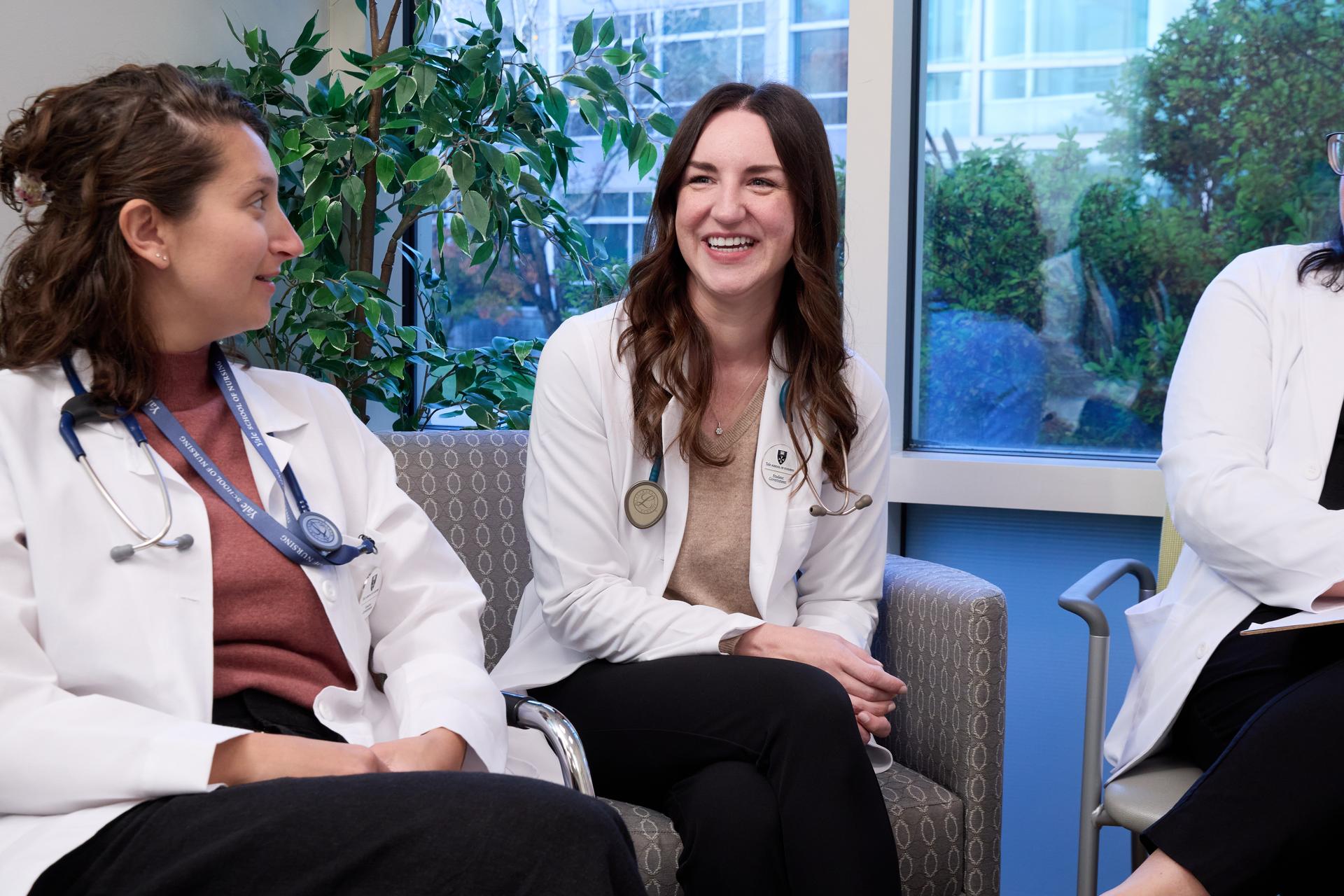 Yale nursing students studying together