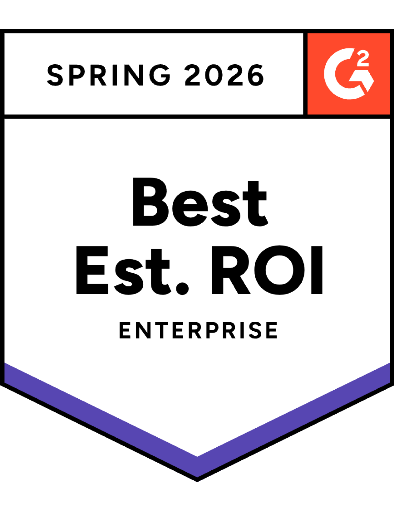 Best Est ROI - G2 badge