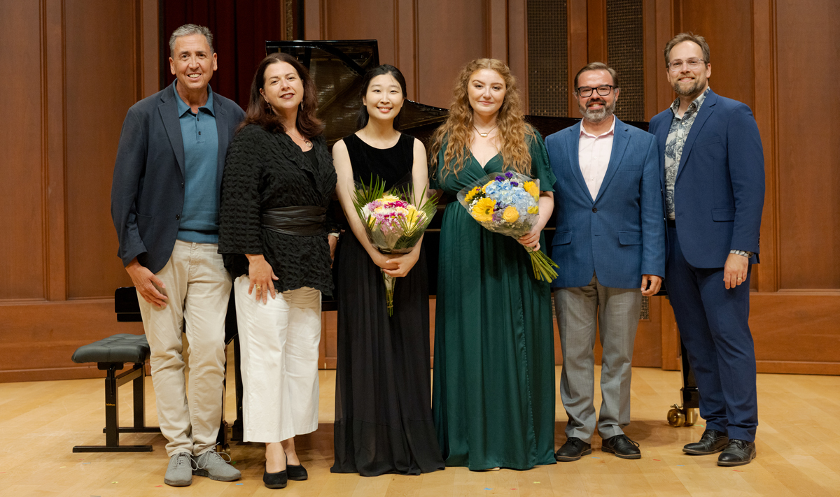 Marilyn Horne Song Competition Winners & Adjudicators with LVI Co-Director John Churchwell