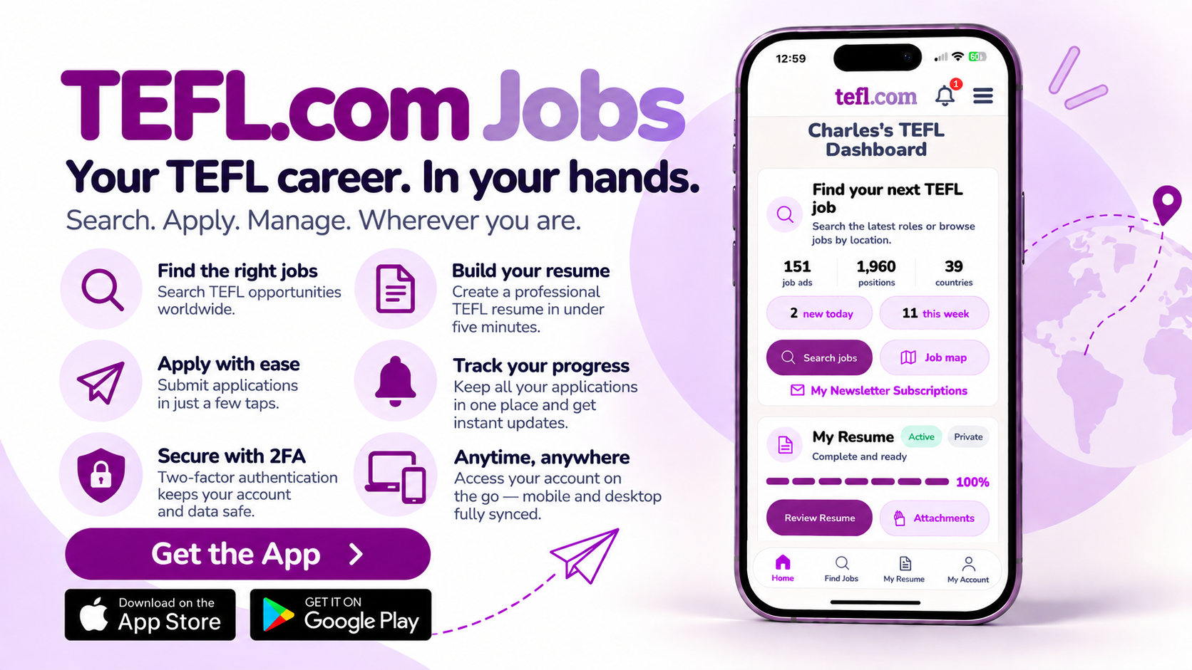 tefl.com jobs - Our new App for iOS and Android