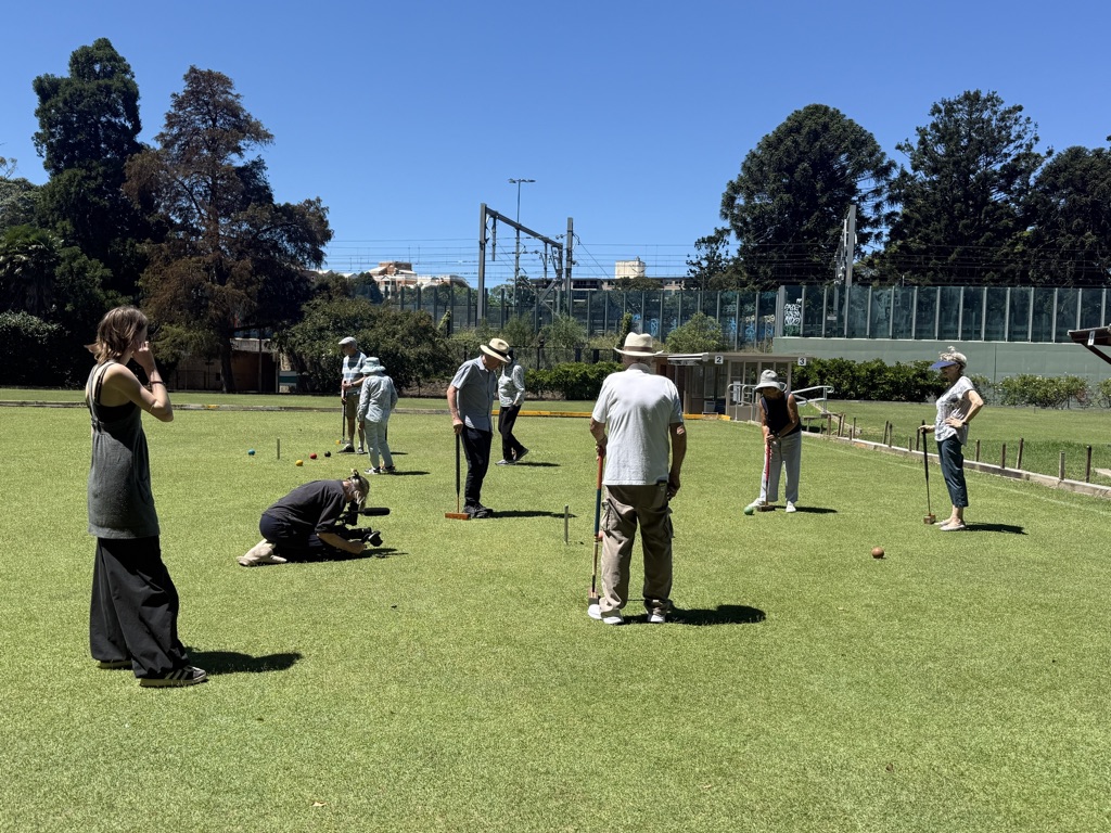 Filming Croquet for the Hub video