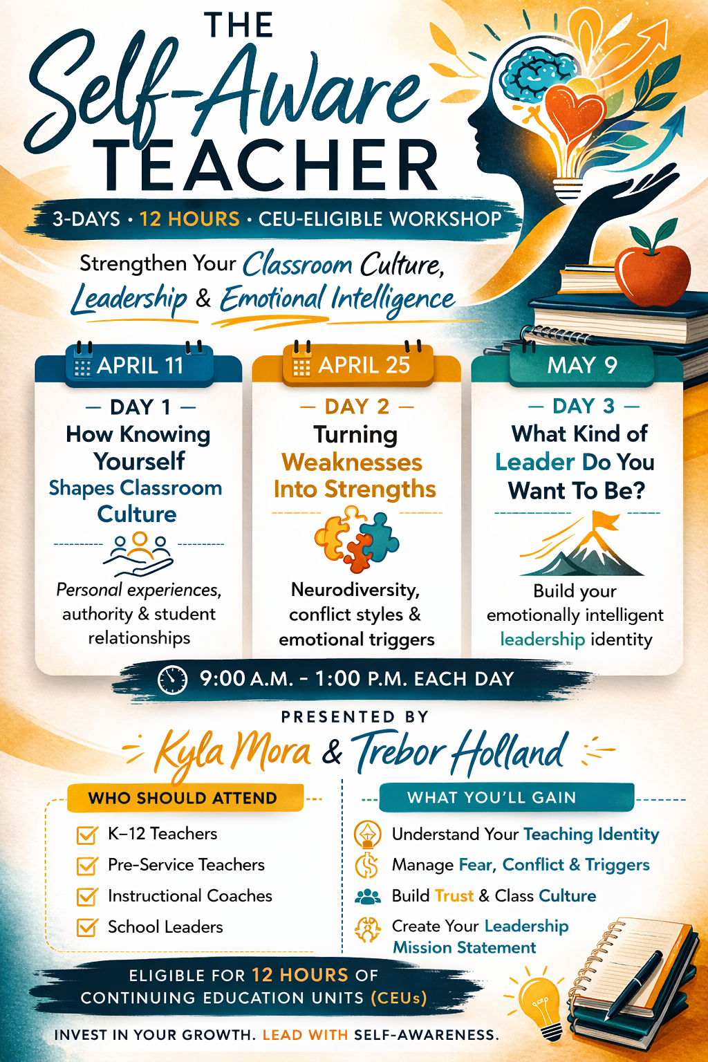 Flyer for The Self Aware Teacher.