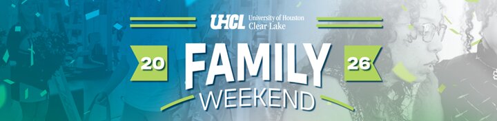 UHCL Family Weekend 2026 logo.