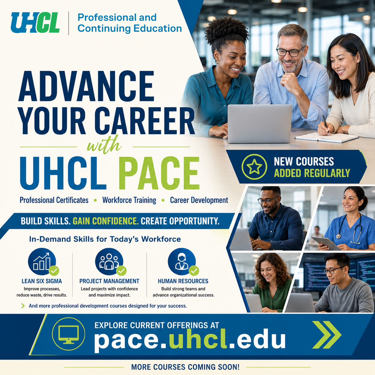 Graphic for the UHCL Professional and Continuing Education 