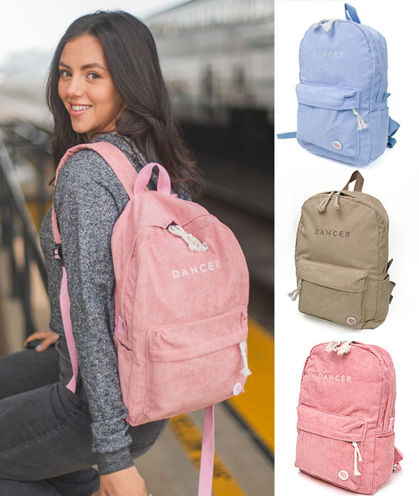 Dancer Corduroy Backpacks