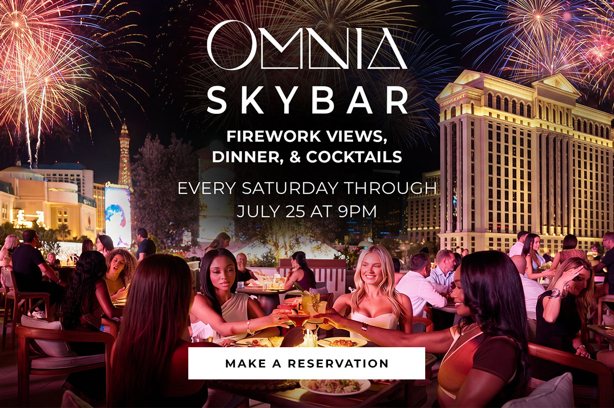 OMNIA Skybar, Firework Saturdays