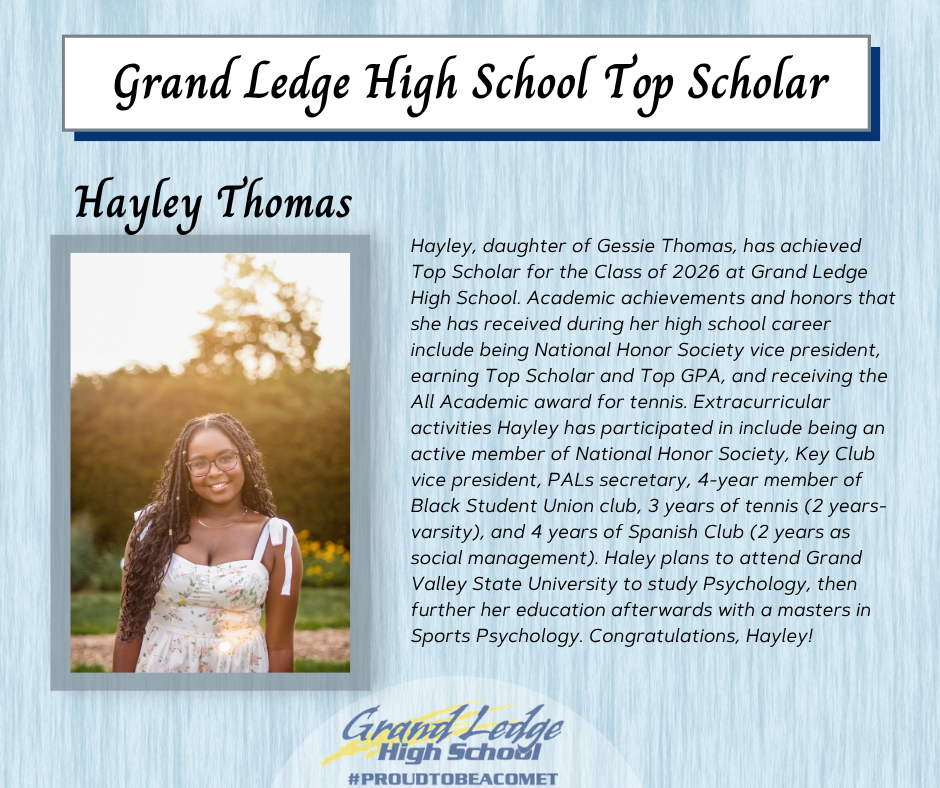 Top Scholar Hayley Thomas