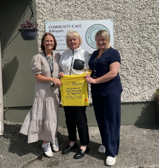 Anna and Mary (Tipperary council staff) at Ballingarry Community Café, meeting  of the volunteer team
