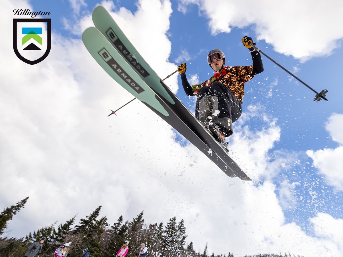 a person on skis jumping in the air