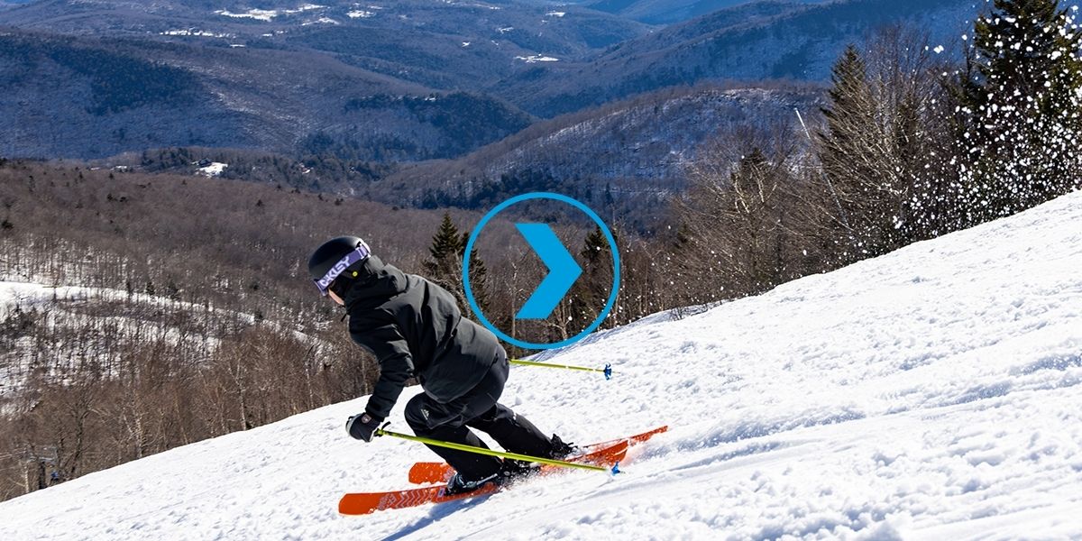 Skier turning at Killington Resort