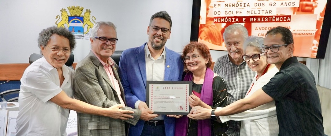 UPE recebe homenagem por ações de reparação às vítimas da Ditadura Civil-Militar