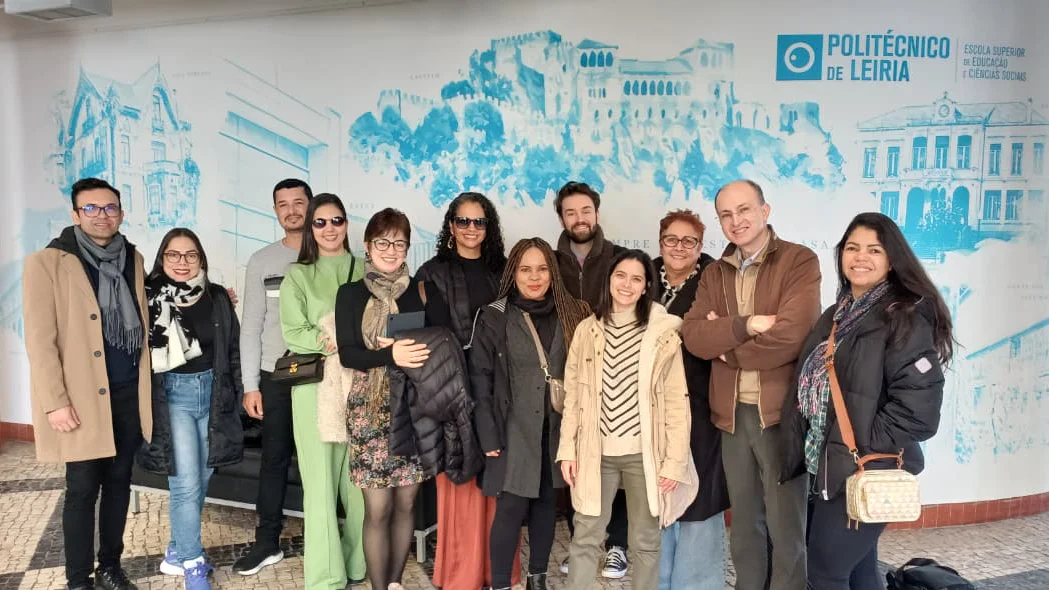 Pesquisadores da Universidade de Pernambuco (UPE) e do Instituto Federal de Educação, Ciência e Tecnologia de Pernambuco (IFPE), durante atividade no Instituto Politécnico de Leiria, em Portugal.