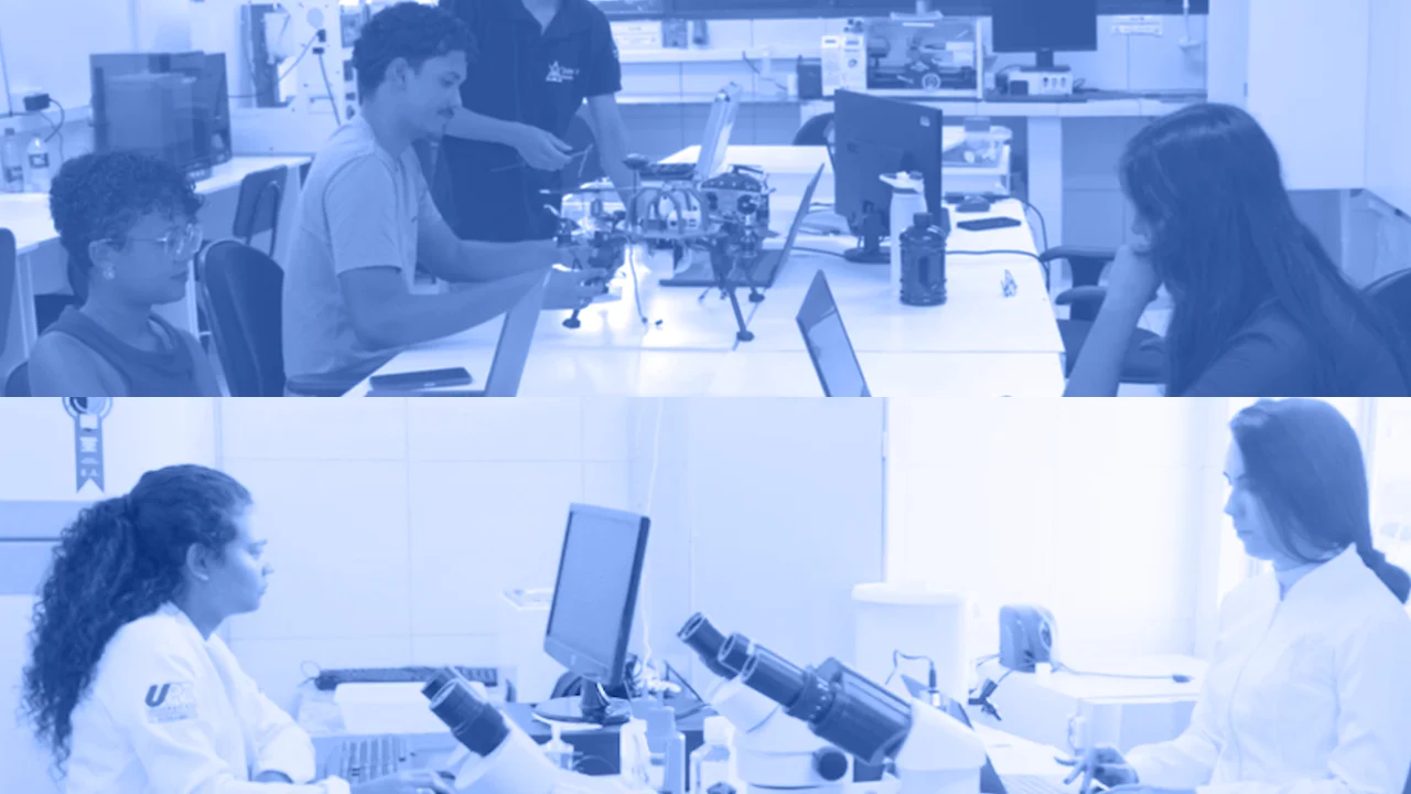 Pesquisadores da Universidade de Pernambuco (UPE) em laboratórios da instituição