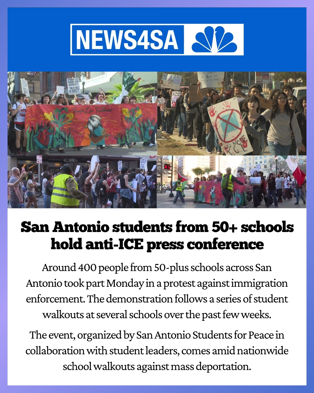 San Antonio students from 50+ schools hold anti-ICE press conference