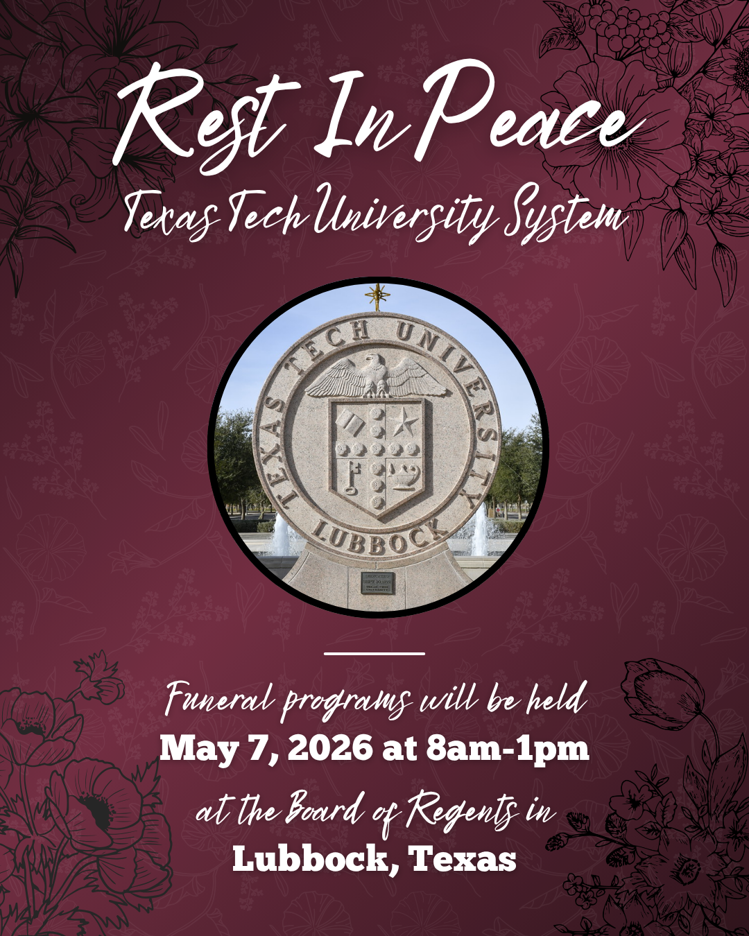 Rest in Peace Texas Tech University System