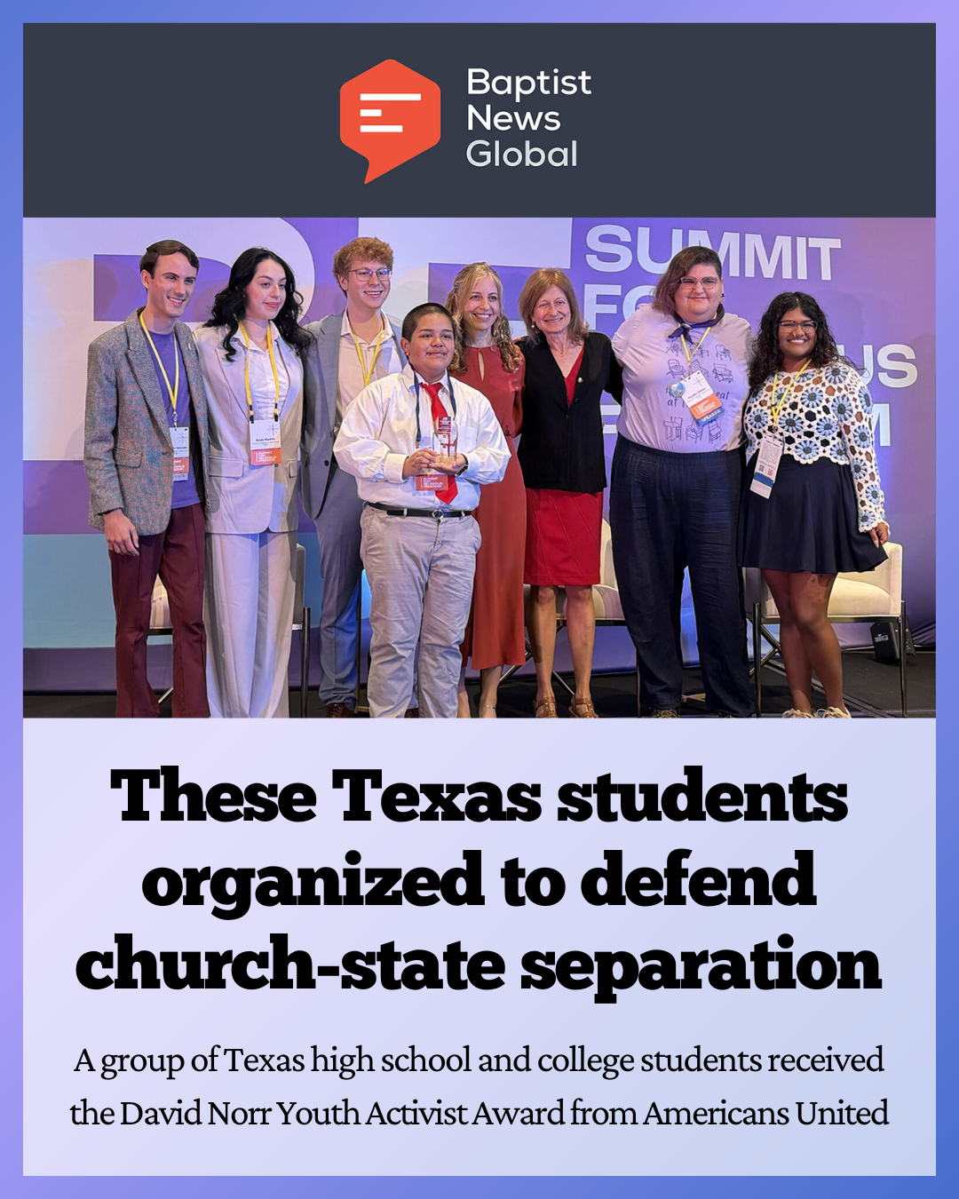 Baptist News Global reported 