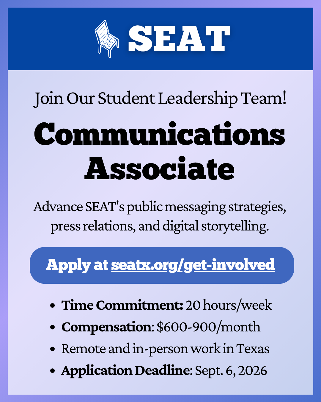 Join our student leadership team!