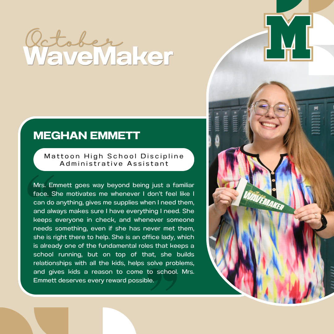 October WaveMaker | Meghan Emmett, MHS Discipline Administrative Assistant | 