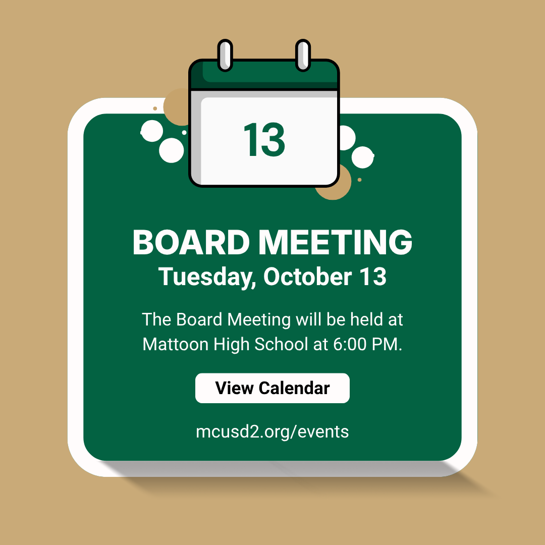Calendar Pop-Up: Board Meeting at MHS at 6PM