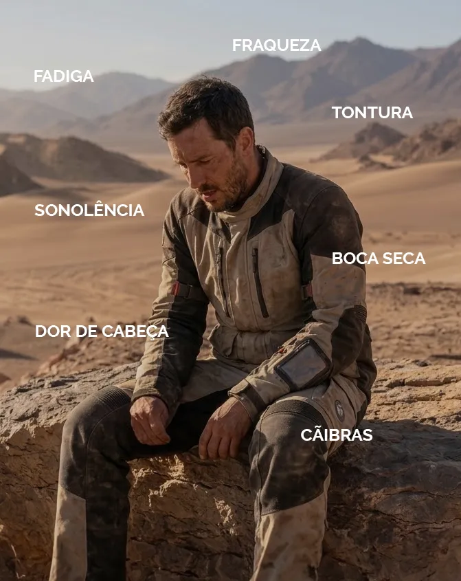 Sintomas e contexto de desidratação