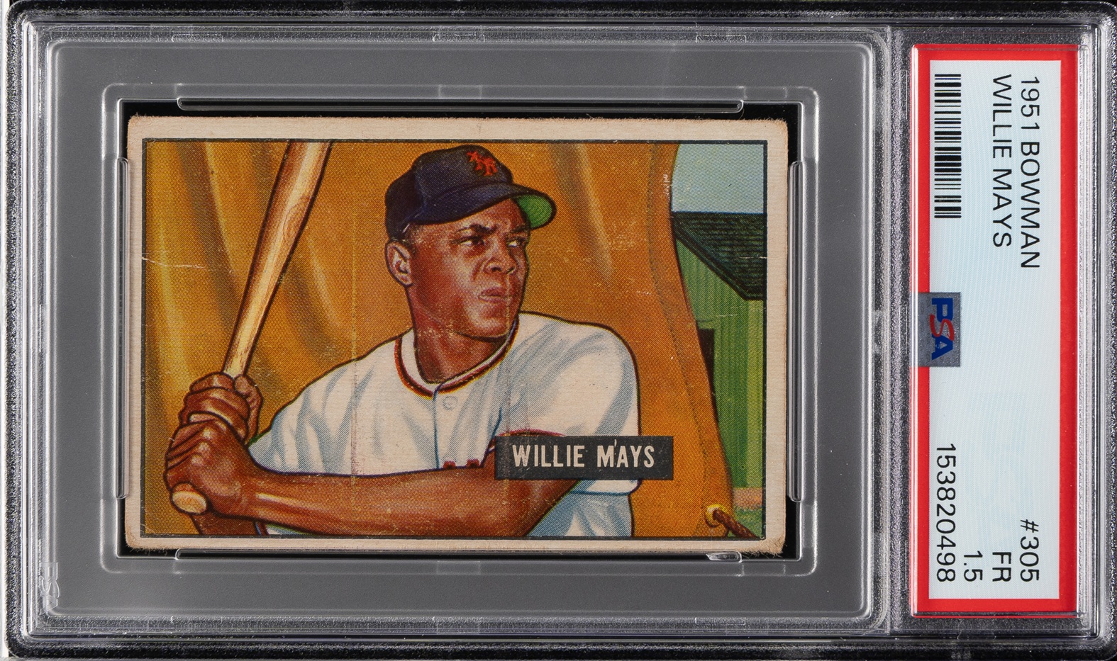 1951 Bowman #305 Willie Mays Rookie PSA FAIR 1.5 1951 Bowman #305 Willie Mays Rookie PSA FAIR 1.5