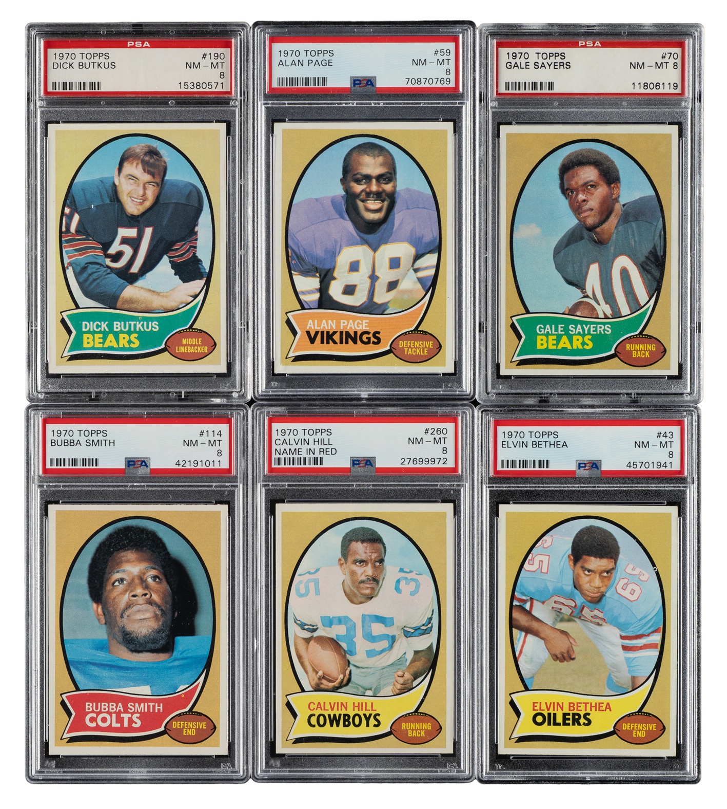 1970 Topps Football PSA NM-MT 8 Partial Set (195/263)