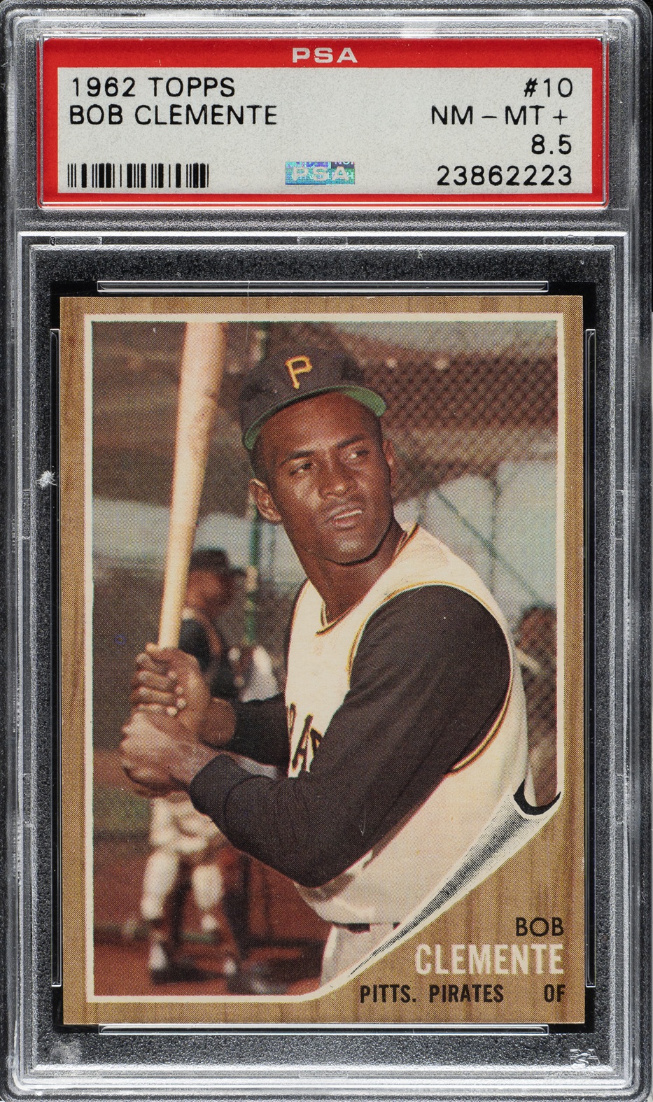 1962 Topps #10 Roberto Clemente PSA NM-MT+ 8.5 1962 Topps #10 Roberto Clemente PSA NM-MT+ 8.5