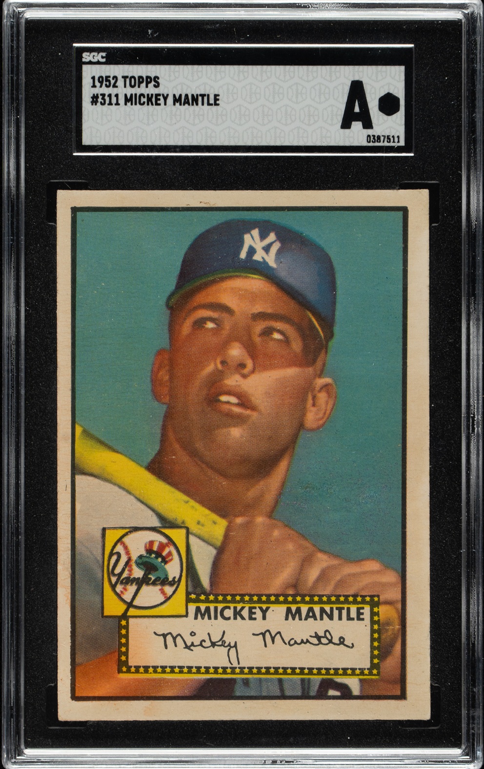 1952 Topps #311 Mickey Mantle SGC Authentic