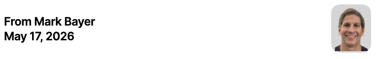 This is the masthead for the One for the Week newsletter