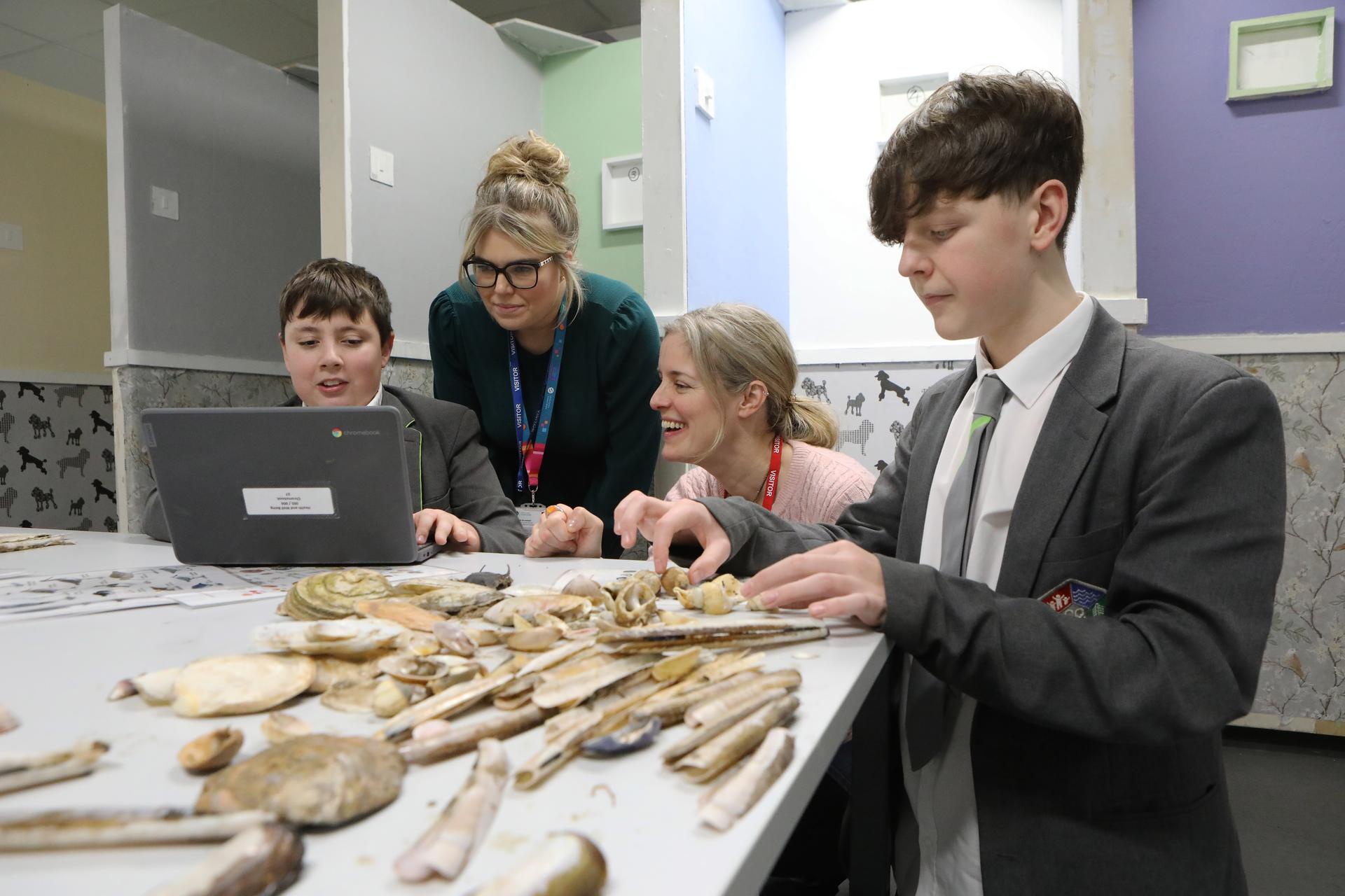 Students at Connah’s Quay High School taking part in the RWE Renewables Challenge