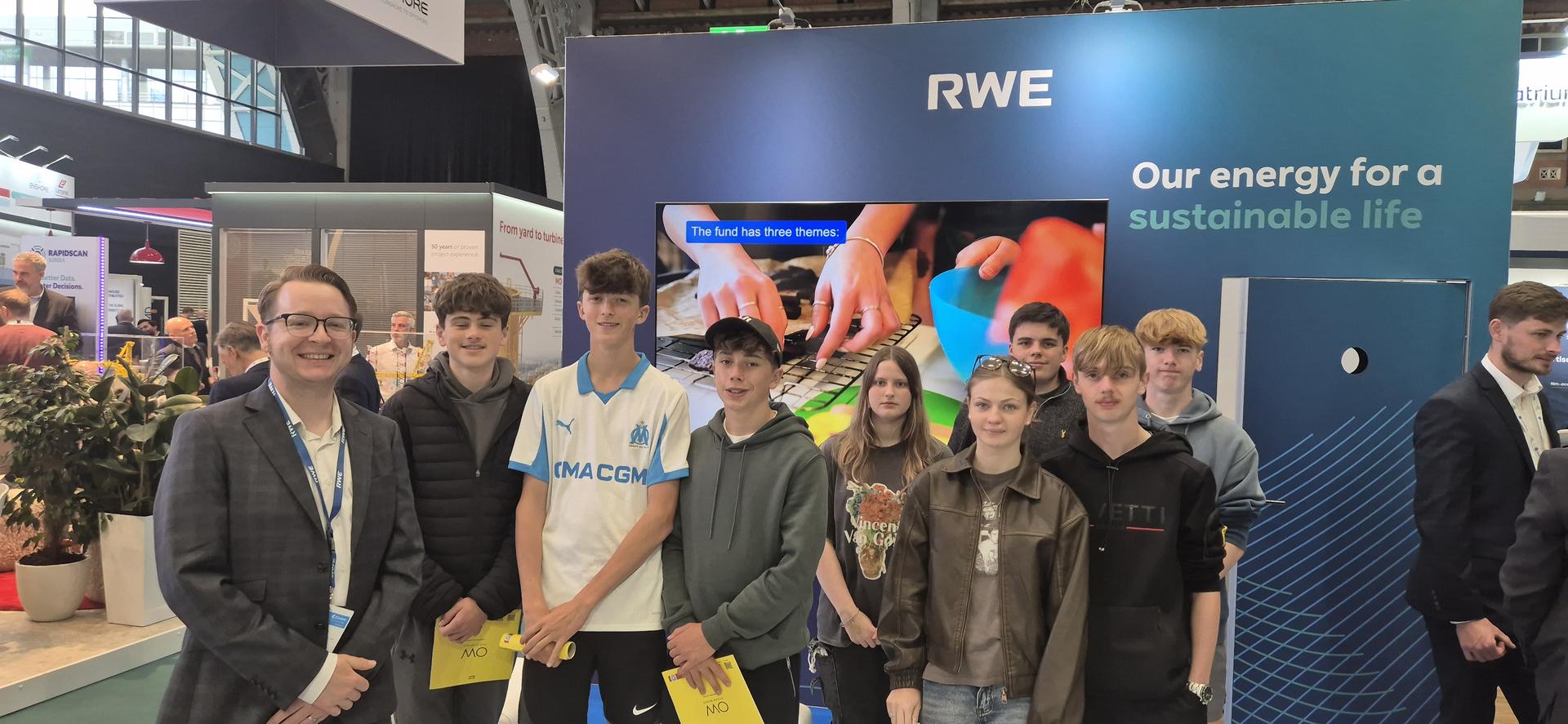 Ysgol Maes Garmon from Mold in Flintshire also visited the stand to find out more about offshore wind in north Wales.