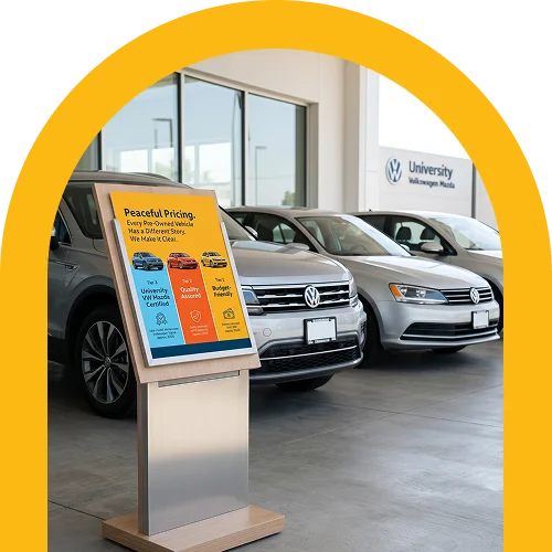 Pre-owned vehicles inside University Volkswagen Mazda